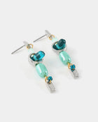 Fossula Earrings Teal