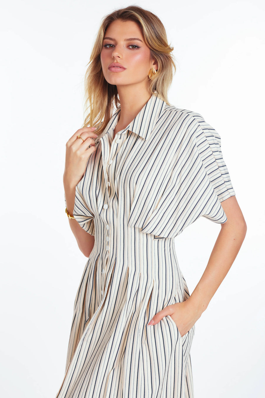Maude Waist Detail Shirtdress