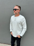Chatsworth LS Soft Waffle Henley Oatmeal Heather