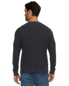 COREKT2392 Charcoal Vintage Soft Waffle Henley