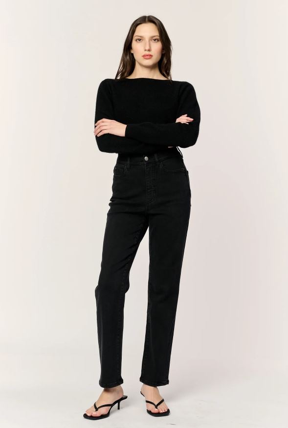 ASE Stretch - Jet Black Straight Leg Jeans