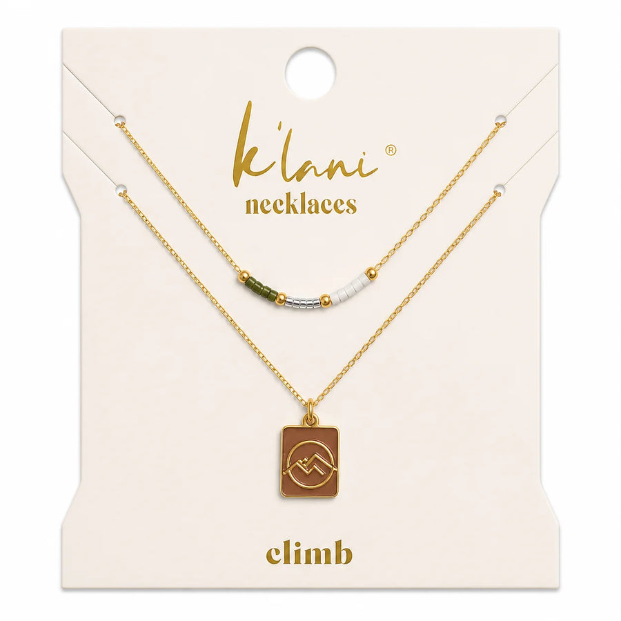 "Climb" Gold Mountain Necklace Set