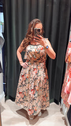2722713 D Smocked Waist Midi Skirt