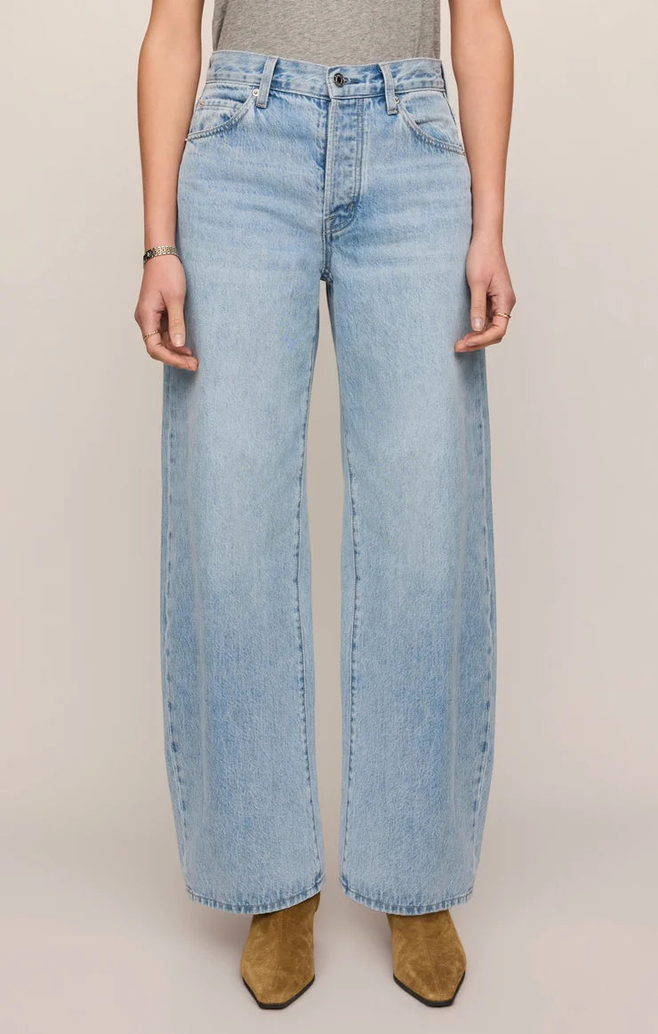 The Show Off High-Rise Bowed Denim