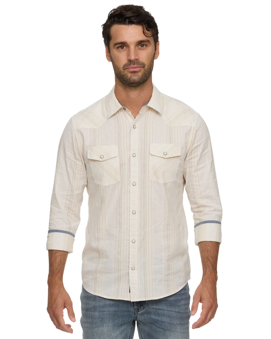 DS-FA26WS3959 Hueytown Textured Stripe Western Shirt