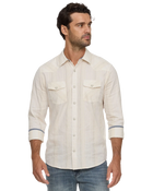 DS-FA26WS3959 Hueytown Textured Stripe Western Shirt