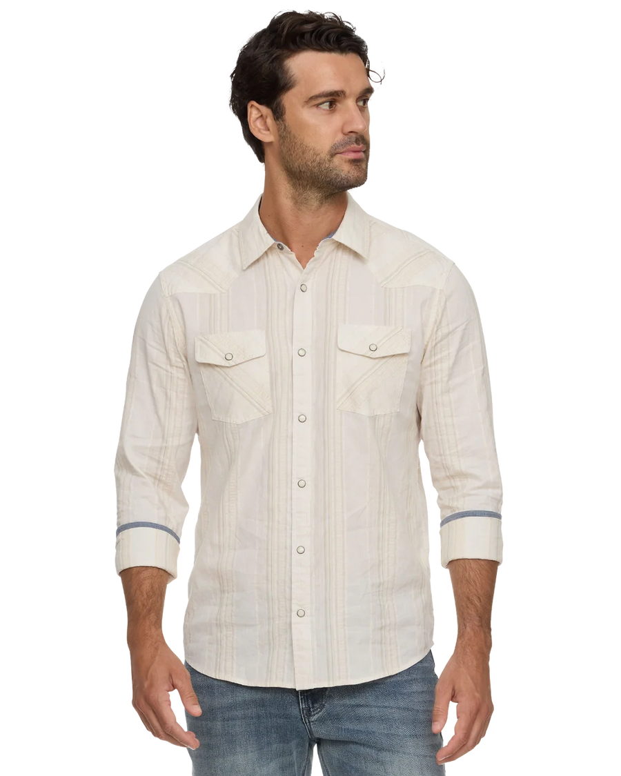 DS-FA26WS3959 Hueytown Textured Stripe Western Shirt