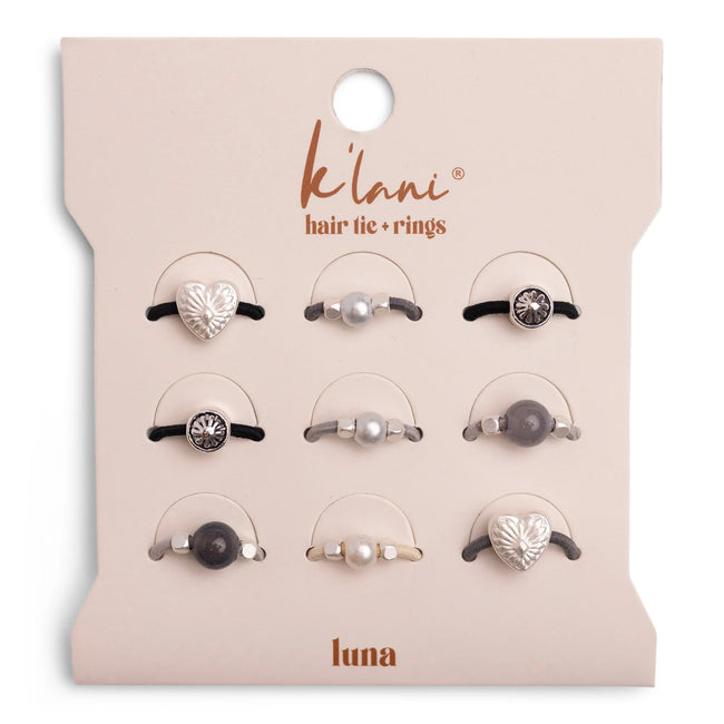 "Luna" Silver & Cool Toned Hair Tie Rings