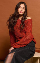 2427007 D LS Floral Crochet Sweater