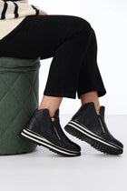 Evol Black Leather Ankle Boots