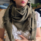 Large Square Scarf with Bandana Pattern