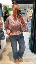 Bangles Lace Blouse-Rose