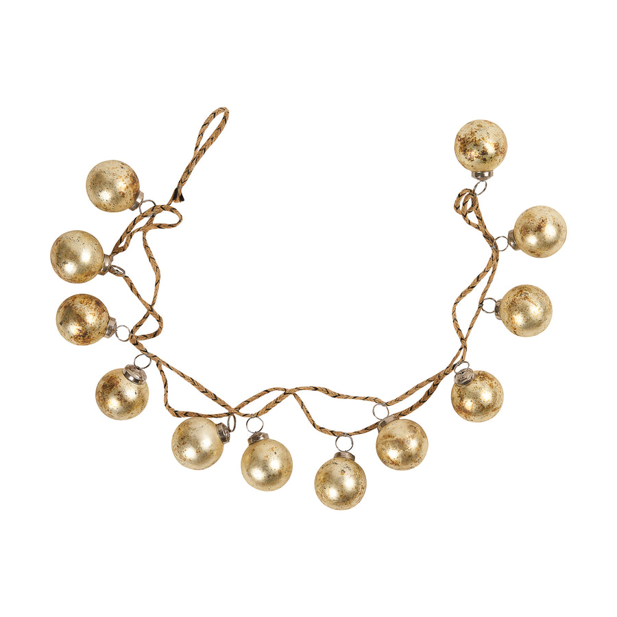 Indus Rustic Ball Ornament Garland