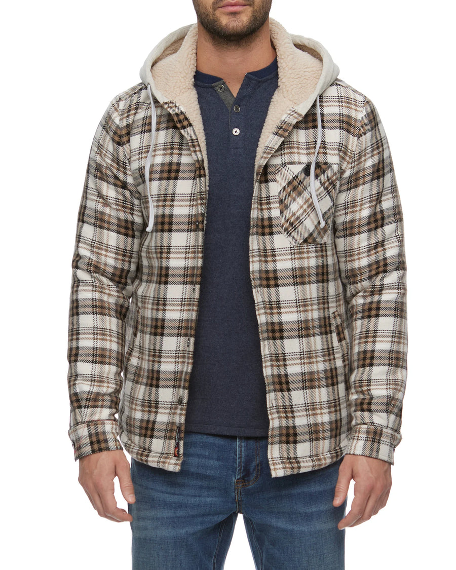 Oakwood Sherpa Lined Hooded Shirt Jacket
