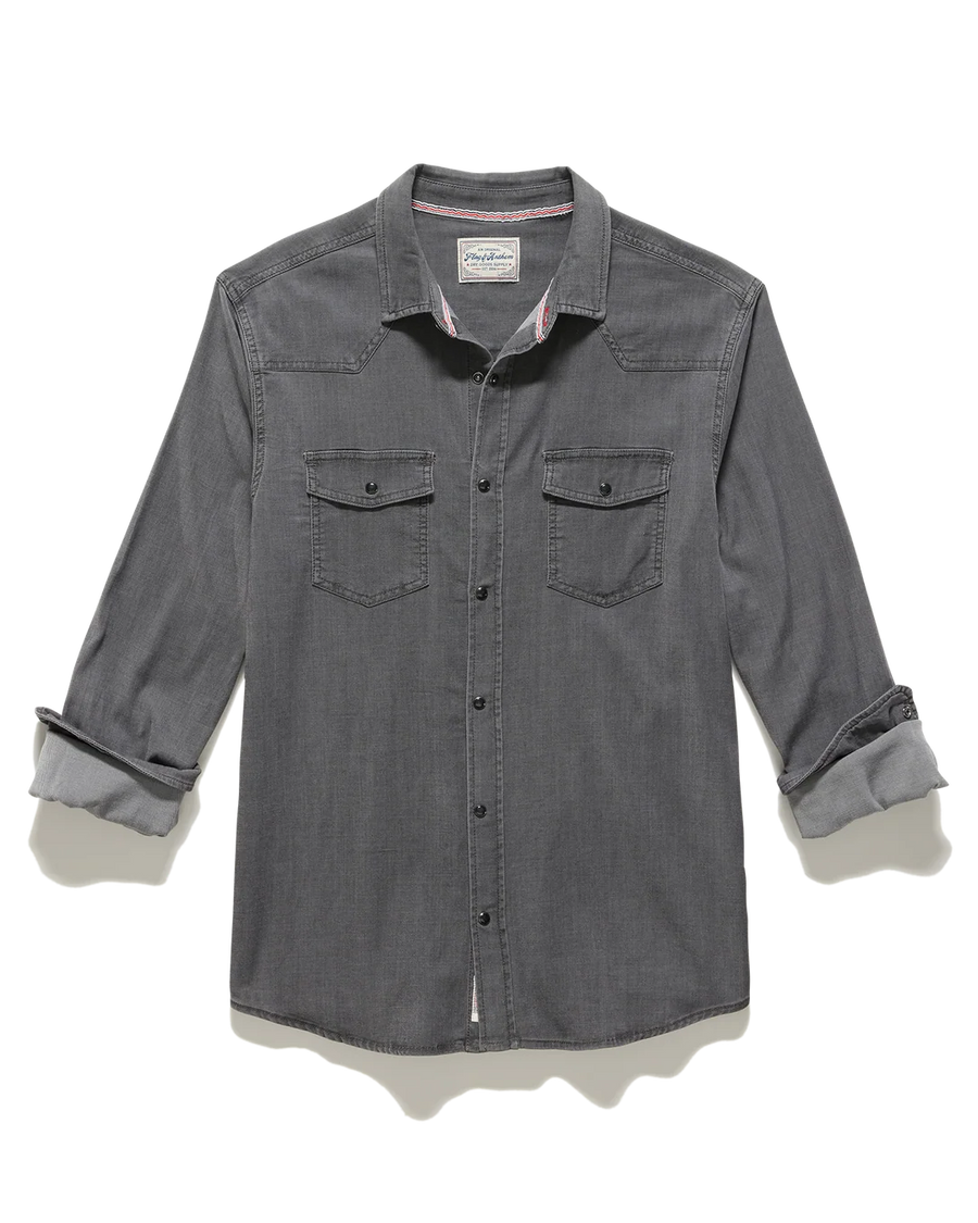 Sacramento Chambray Western Shirt Black