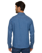 FA25WS2907 Sacramento Medium Wash Chambray Western Shirt