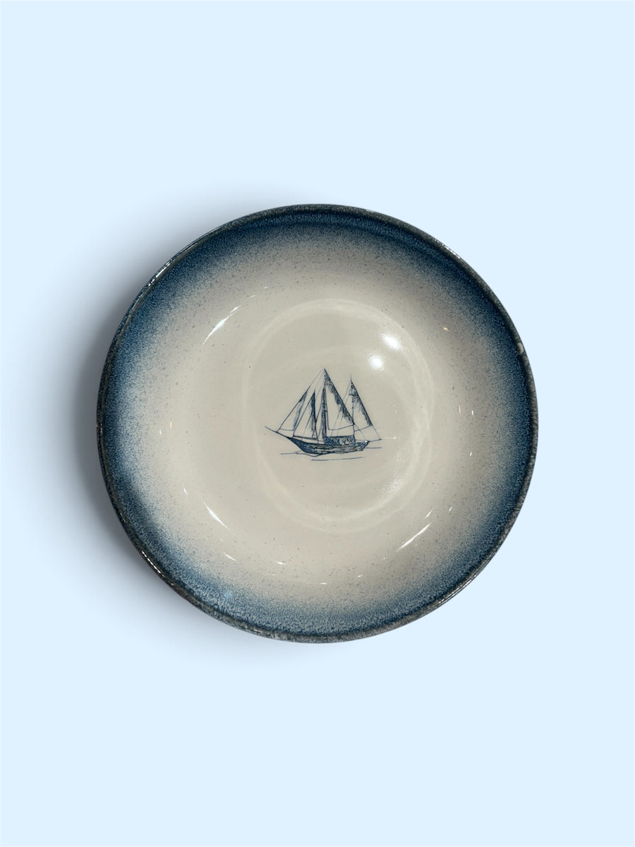 Hampton Low Bowl Blue