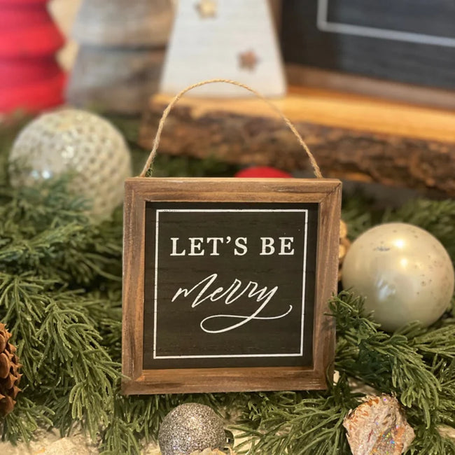 Be Merry Black Wash Ornie