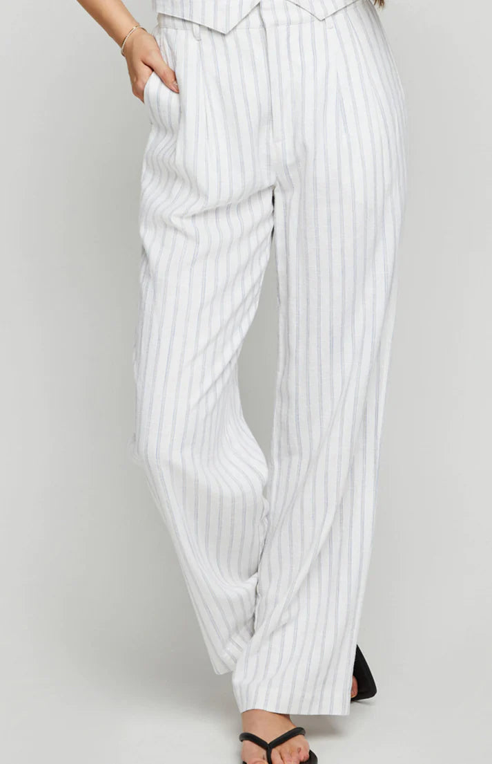 Elliot Pant White Stripe