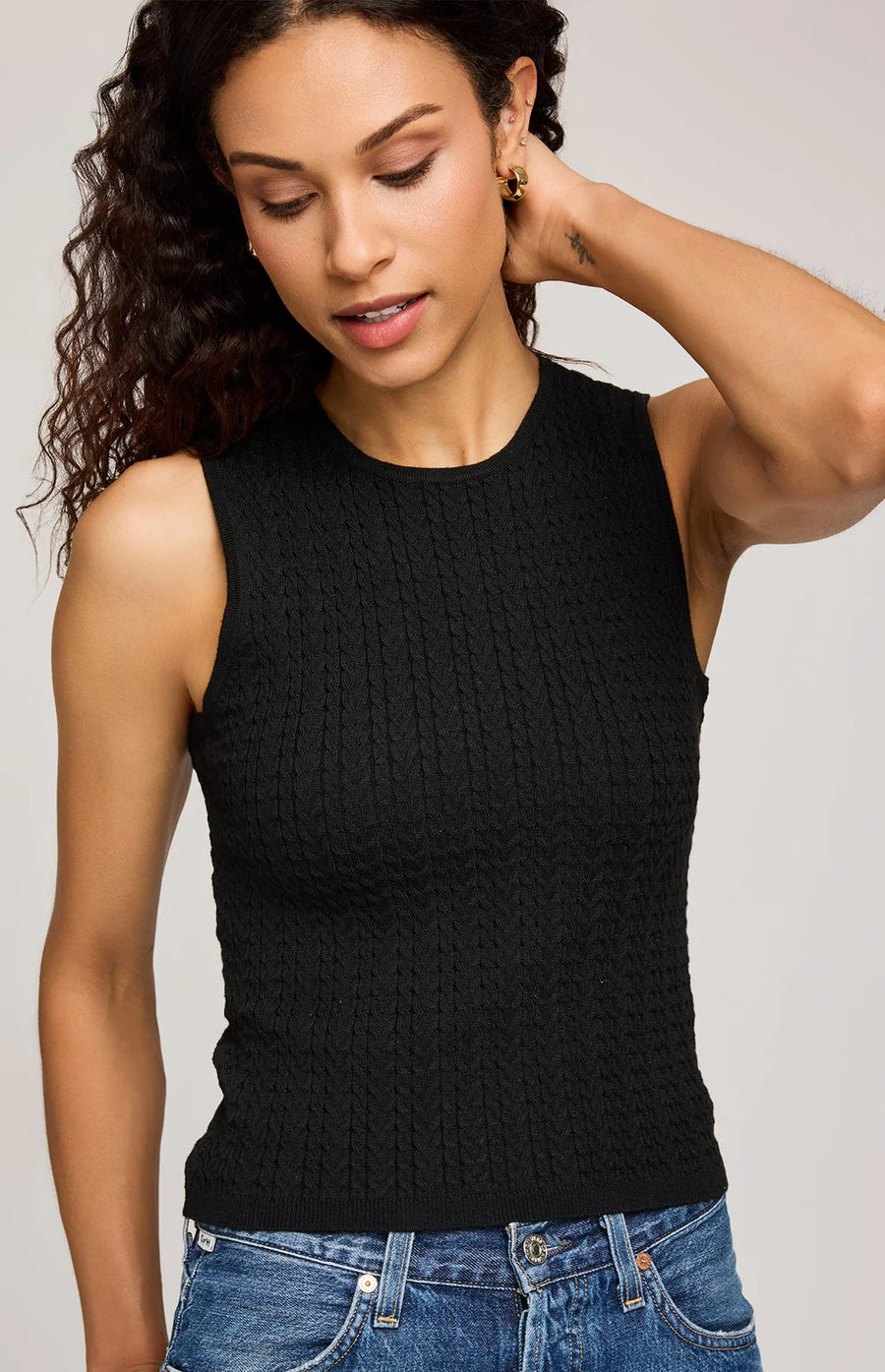 Skye Knit Tank Black