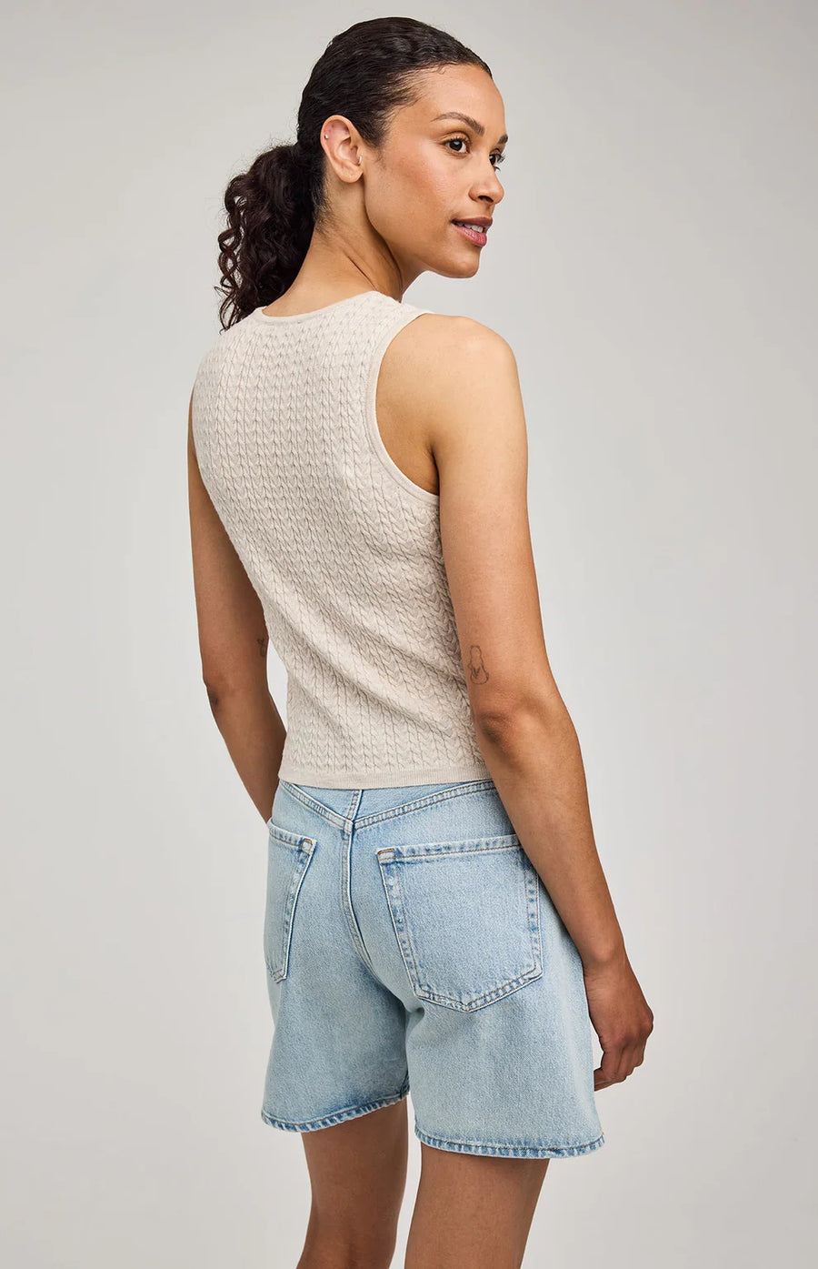 Skye Knit Tank Heather Oatmeal