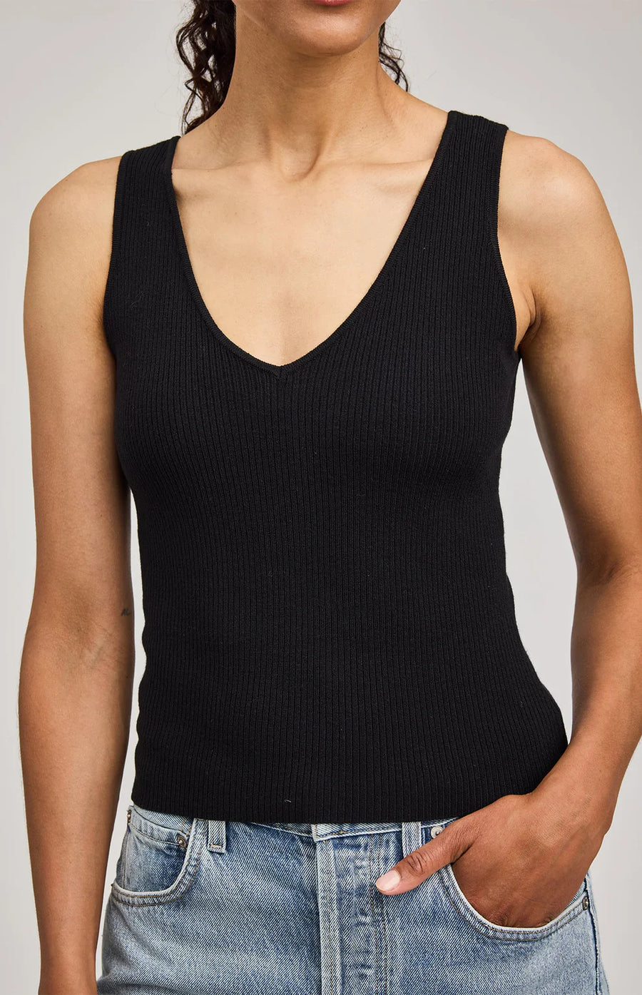 Gina Knit Tank Black
