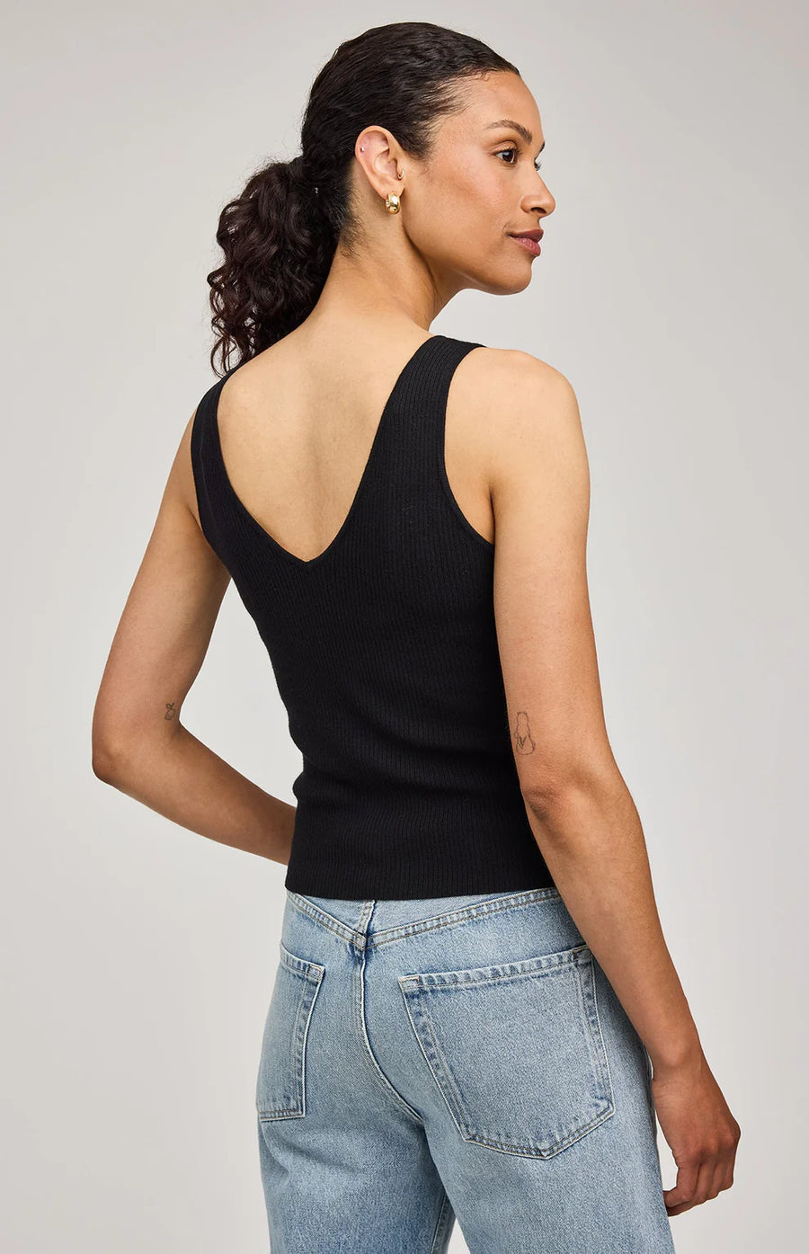 Gina Knit Tank Black