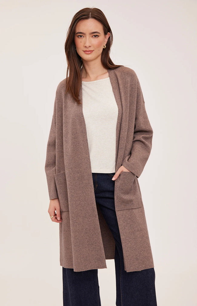 Blake Cardigan - Heather Bark