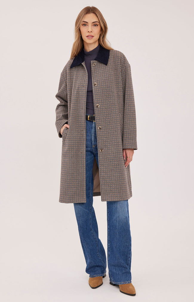 Millie Coat - Navy Tweed