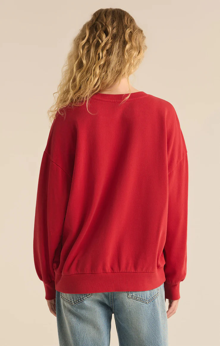 Bright Sunday Sweatshirt - Haute Red