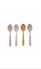Enameled Stainless Steel Spoon w Fruit Pattern