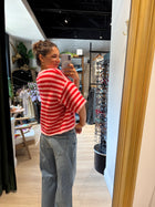 Stripe Button Up Short Sleeve Knit Cardigan PSW3456-A