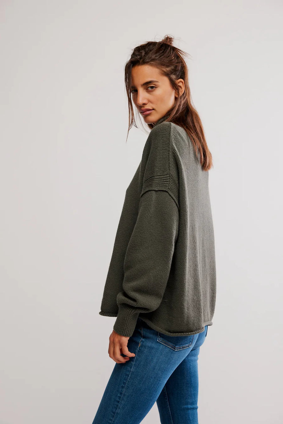 Torres Roll Neck Sweater - Army