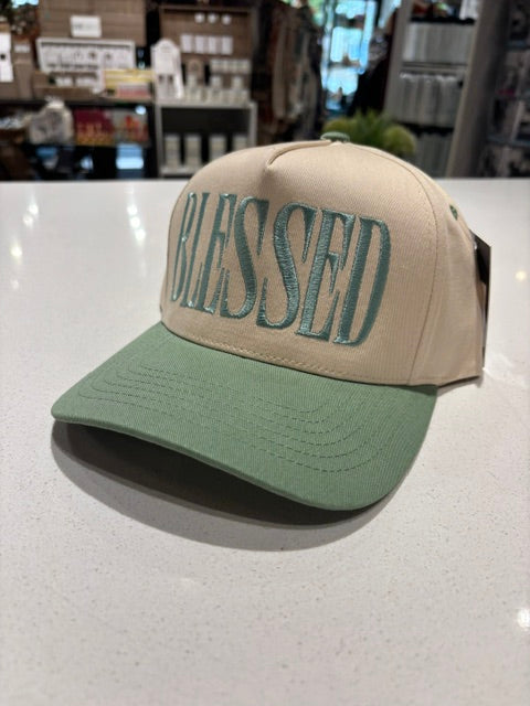 BLESSED Lettering Embroidery Baseball Cap