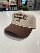 Put it on my Husband's Tab Embroidery Canvas Cap