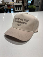 Put it on my Husband's Tab Embroidery Canvas Cap