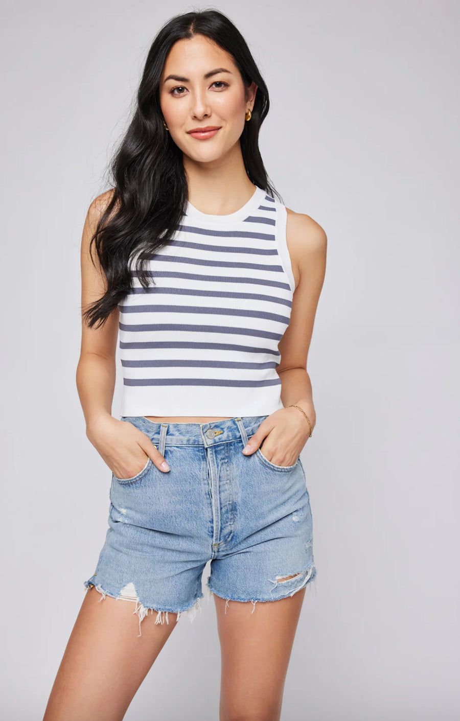 Cora Tank Blue Stripe