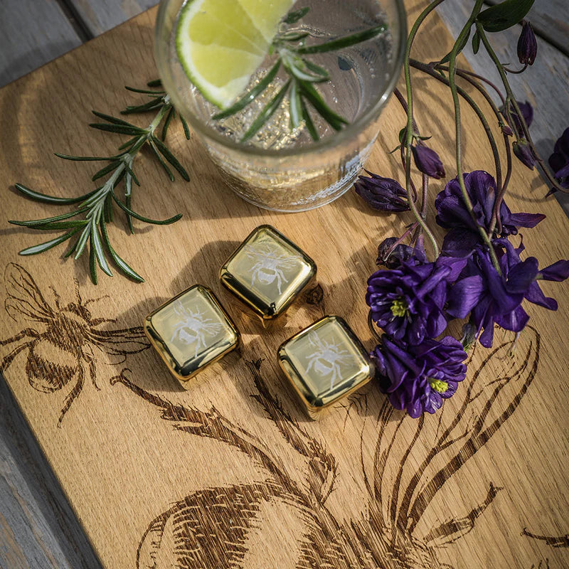 Bee Stainless Steel Ice Cubes - Set of 4