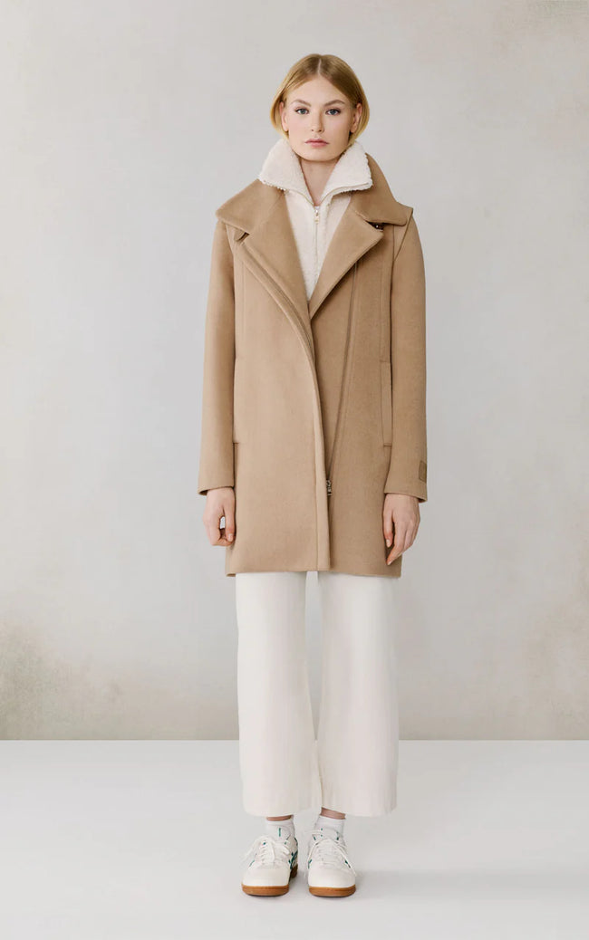 KIANA Moto Coat in Wool