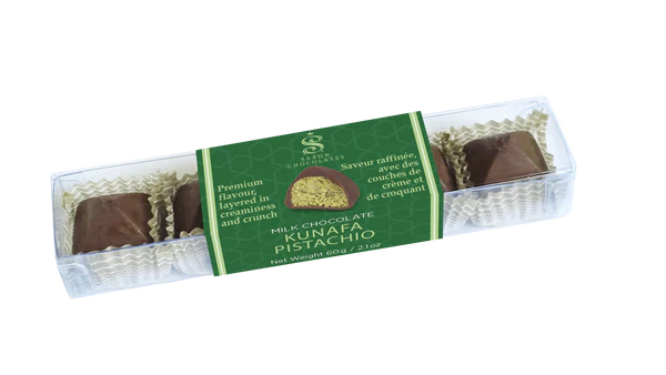 Milk Chocolate with Pistachio and Kunafa Box