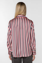Lazaro Pink Navy Stripe Shirt
