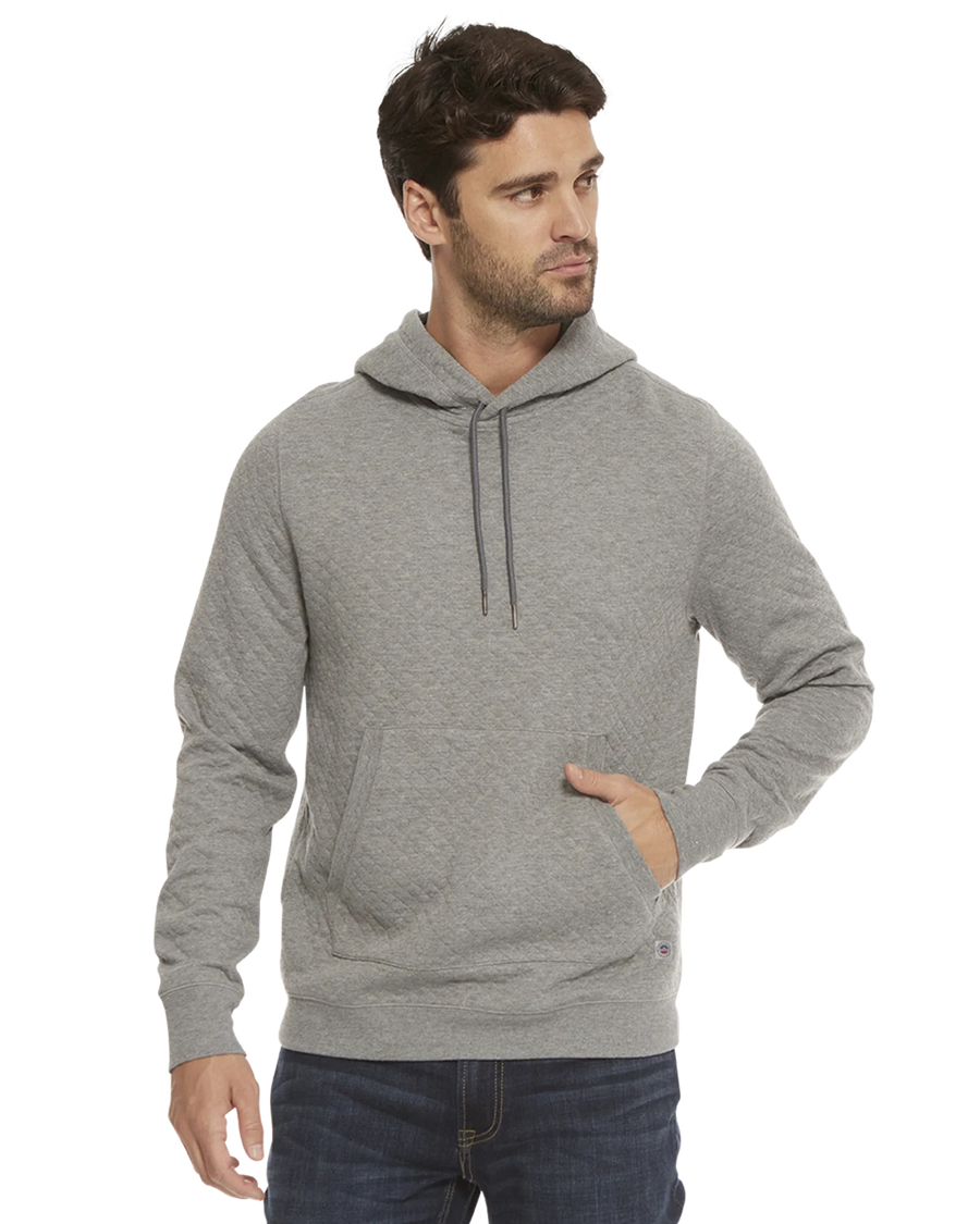 Bradner Super-Soft Quilted LS Hoodie Grey