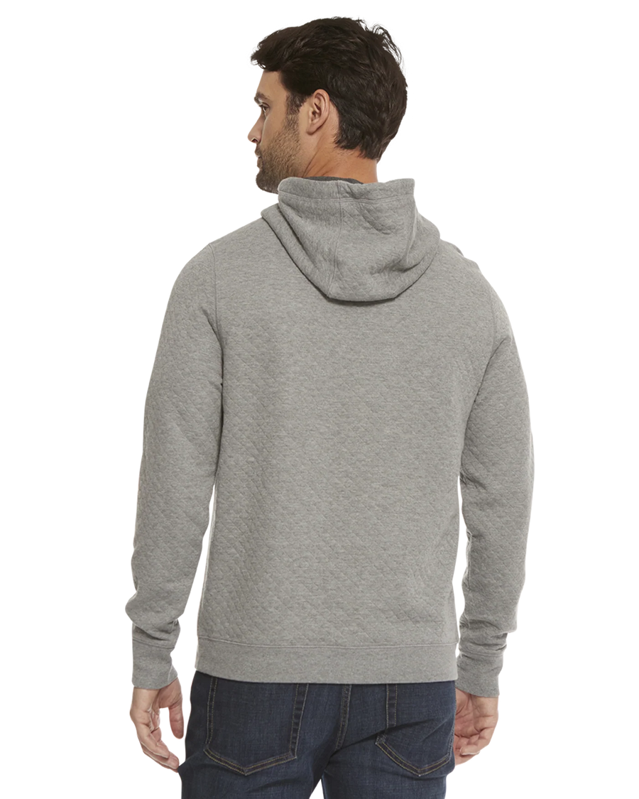 Bradner Super-Soft Quilted LS Hoodie Grey