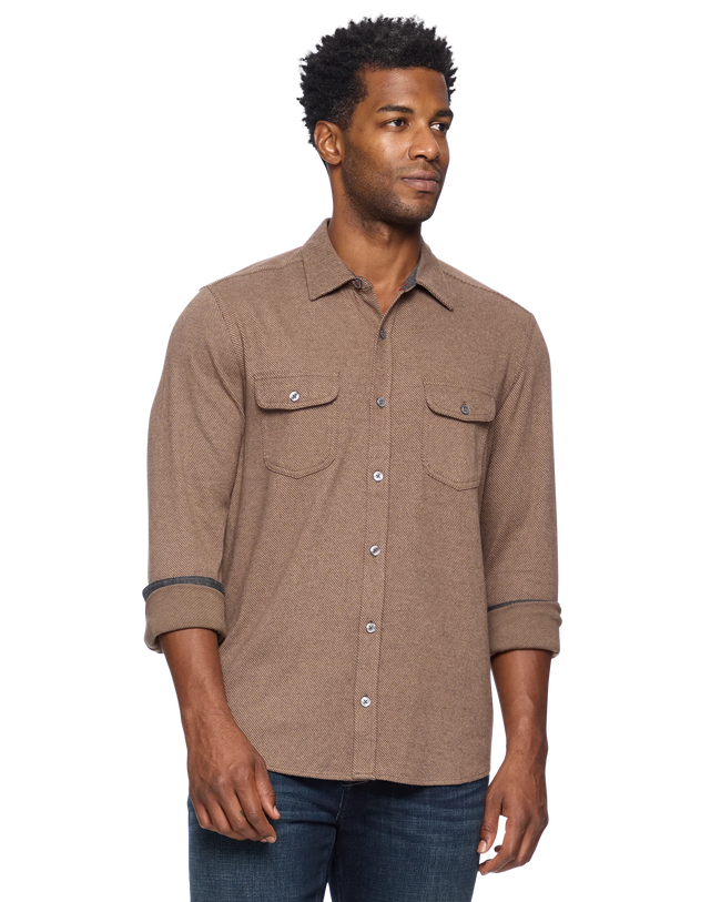 M-FA24WS2174 Madeflex Hero Brown Stretch Performance Shirt