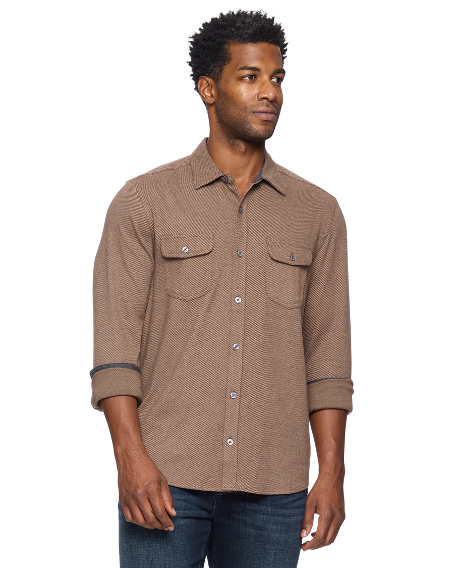 M-FA24WS2174 Madeflex Hero Brown Stretch Performance Shirt