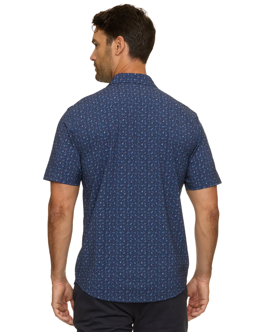M-SP25WS2614 Oakwood SS Floral Print Seesucker Performance Shirt