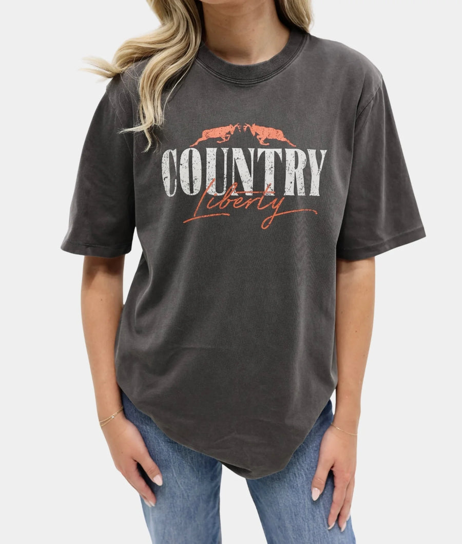 Vintage Grey Dusty Bucks Tee