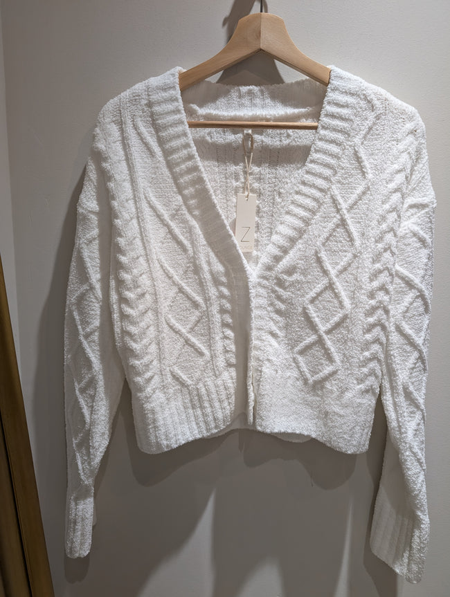 Elsa Cable Cardigan Vanilla Ice