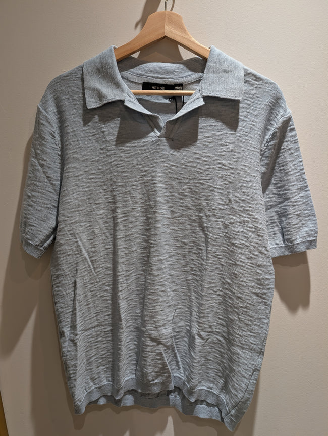 56MS312S Mens SSL Johnny Collar- LT Blue