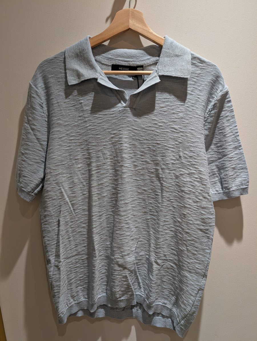 56MS312S Mens SSL Johnny Collar- LT Blue